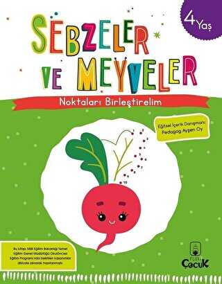 Sebzeler ve Meyveler Noktaları Birleştirelim 4 Yaş