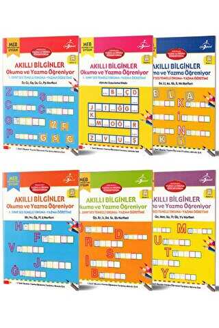 Akıllı Bilginler Etkinliklerle Okuma ve Yazma Öğreniyorum Serisi 6 Kitap Takım