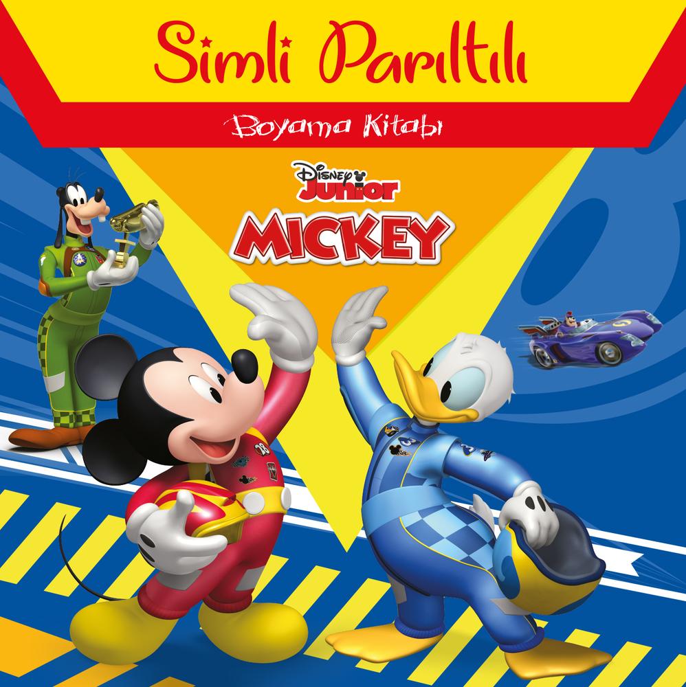 Disney Mickey ve Çılgın Yarışçılar Simli Parıltılı Boyama Kitabı
