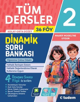 Tudem 2 Sınıf Tüm Dersler Dinamik Soru Bankası