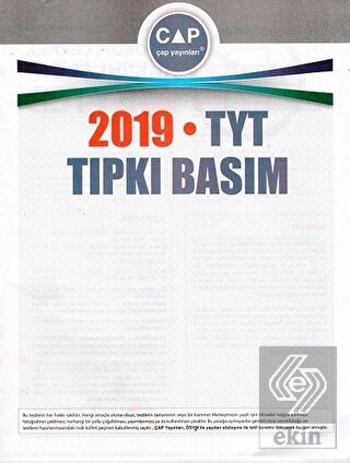 Çap Tyt Tıpkı Basım 2023