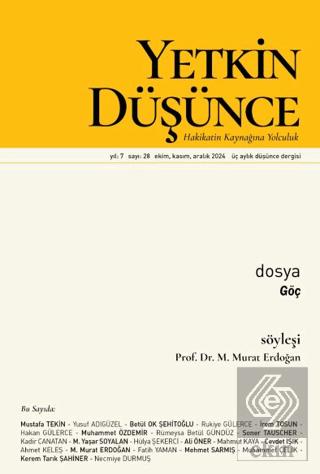 Yetkin Düşünce Dergisi Yıl 7 Sayı 28 Ekim Kasım Aralık 2024