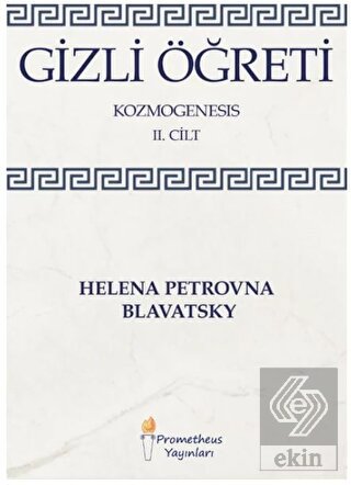 Gizli Öğreti Kozmogenesis 2 Cilt