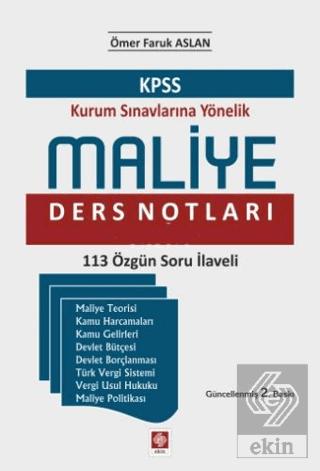 Kpss Maliye Ders Notları Pratik Bilgiler Ömer Faruk Aslan 1 Baskı