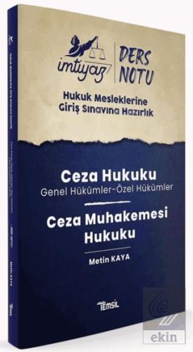 İmtiyaz HMGS Ders Notları Ceza Hukuku Ceza Muhakemesi Hukuku