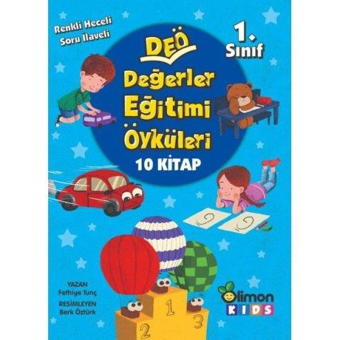DEÖ Değerler Eğitimi Öyküleri 1 Sınıf 10 Kitap Takım LimonKIDS