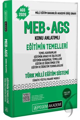 2026 MEB AGS Konu Anlatımlı Eğitimin Temelleri Türk Milli Eğitim Sistemi Temel Kavramlar Eğitimin