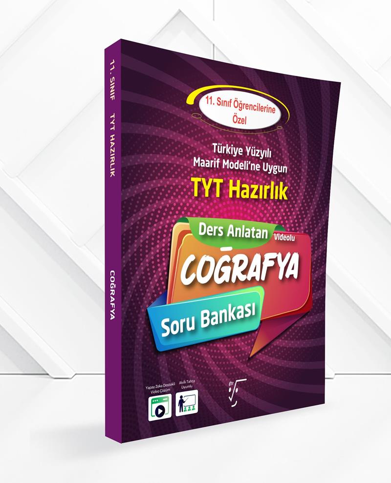 11 Sınıf TYT Hazırlık Ders Anlatan Coğrafya Soru Bankası