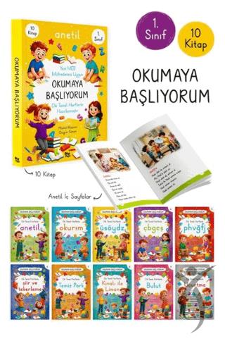 1 Sınıf Okumaya Başlıyorum ANETİL 10 Kitap