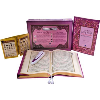 Kur an Okuyan Kalem Seti Lila Cami Boy Karton