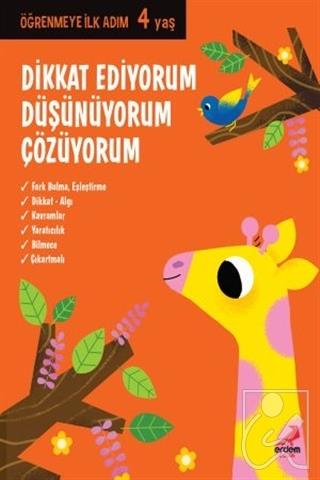 Dikkat Ediyorum Düşünüyorum Çözüyorum Öğrenmeye İlk Adım 3 Yaş