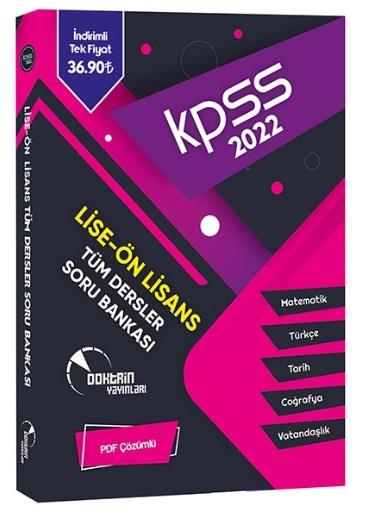 Doktrin 2022 KPSS Lise Önlisans Tüm Dersler Soru Bankası Komisyon