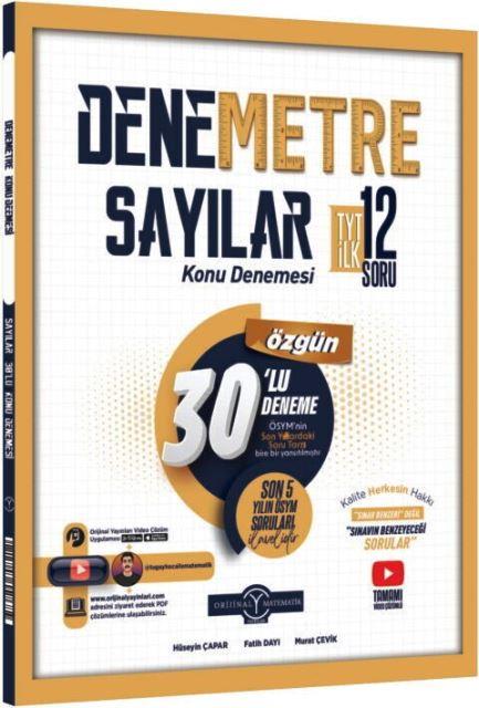 Orijinal Yayınları TYT Sayılar Denemetre 30 lu Konu Denemesi