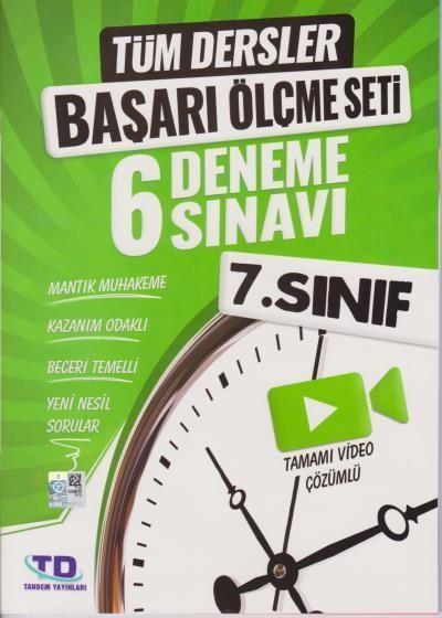 7 Sınıf Tüm Dersler Başarı Ölçme Seti 6 Deneme Sınavı