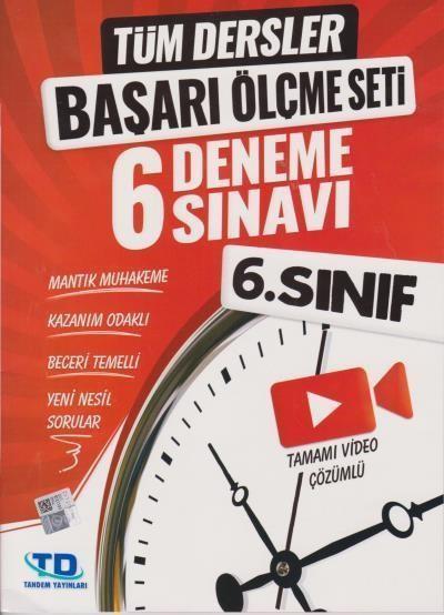 6 Sınıf Tüm Dersler Başarı Ölçme Seti 6 Deneme Sınavı