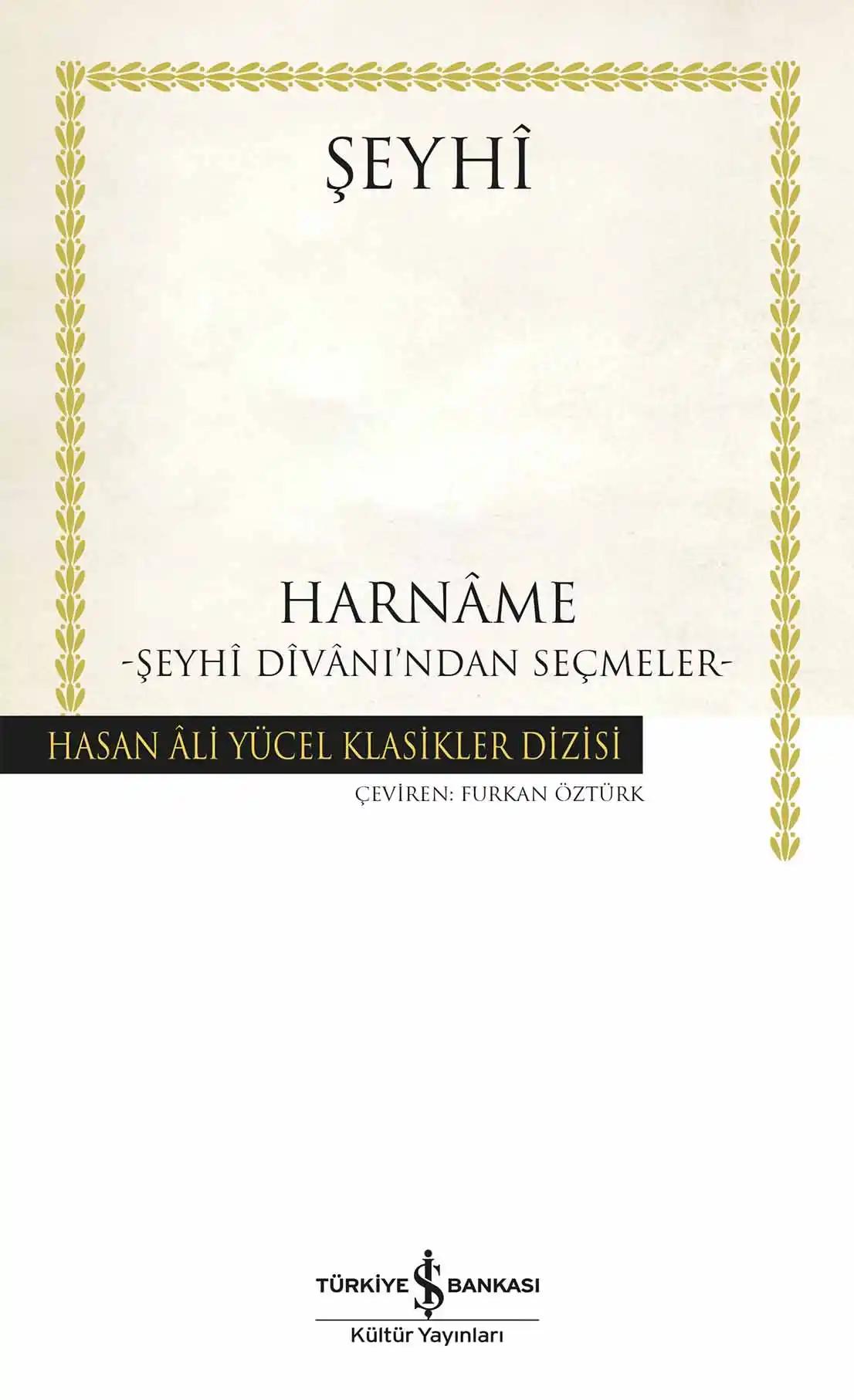 Harname Şeyhi Divanı ndan Seçmeler