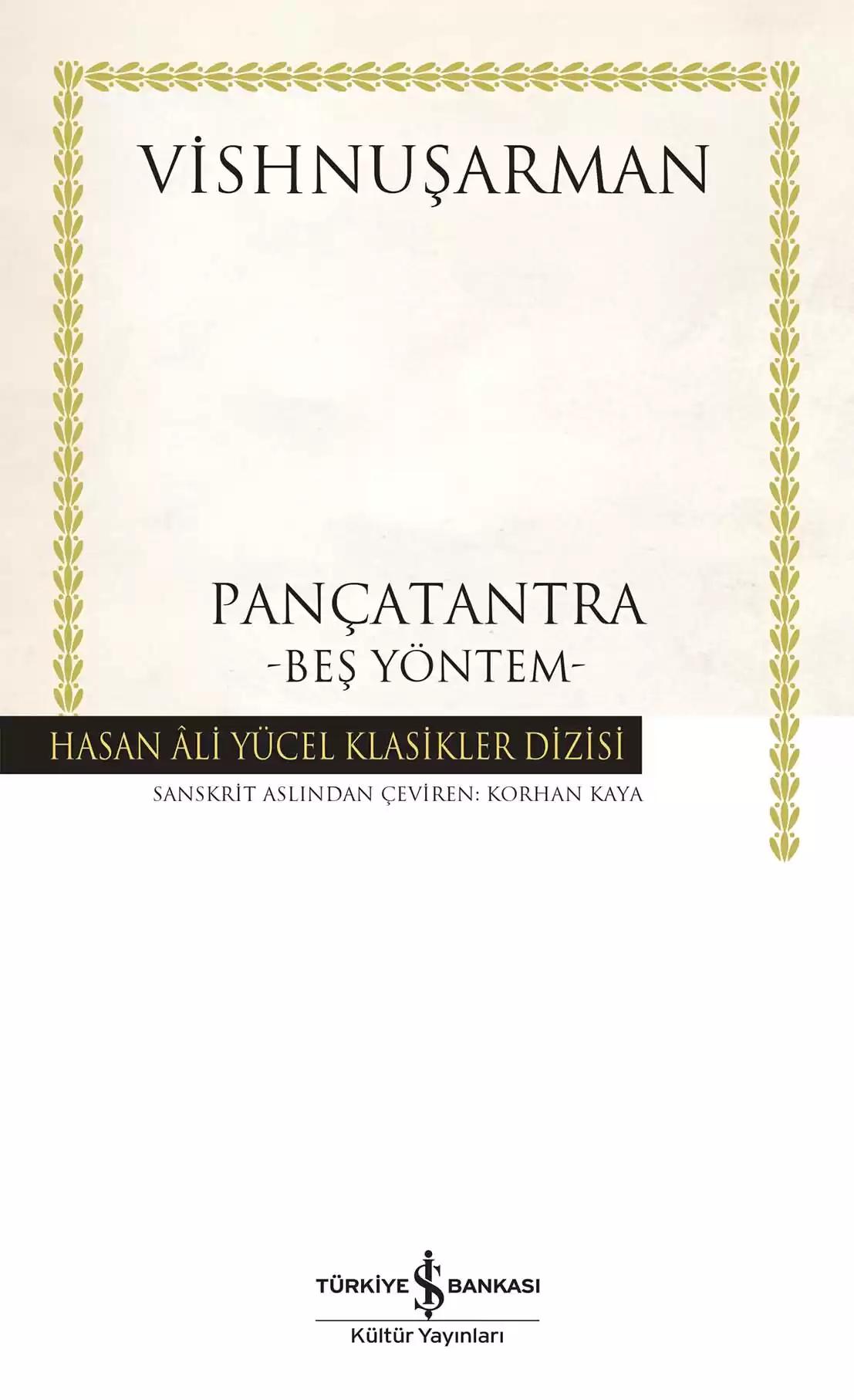 Pançatantra Beş Yöntem