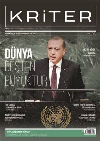Kriter Aylık Siyaset Toplum ve Ekonomi Dergisi Sayı 6 Ekim 2016