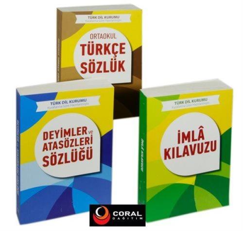 T D K Uyumlu Ortaokul Türkçe Sözlük Deyimler ve Atasözleri Sözlüğü İmla Klavuzu Seti 3 Kitap Takım