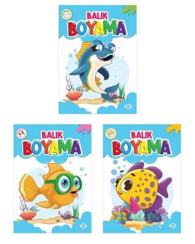 Balık Boyama Seti 3 Kitap