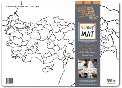 Funny Mat Türkiye Dilsiz Haritası 33 5x48cm