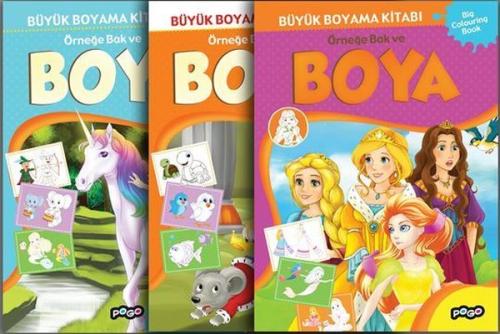 Büyük Boyama Seti 3 Kitap Takım