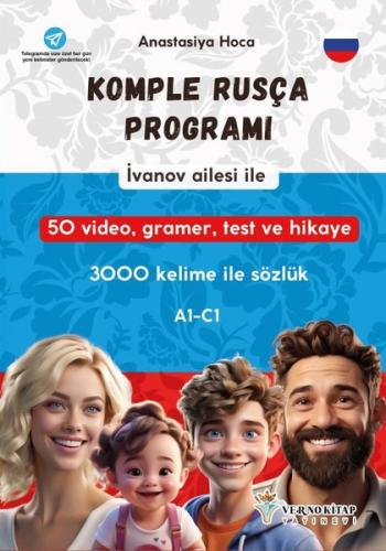 İvanov Ailesi İle Komple Rusça Programı A1 C1 3000 Kelime İle Sözlük