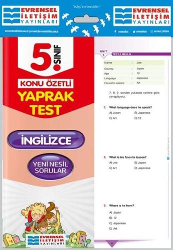 7 Sınıf İngilizce Depar Yeterlilik Paketi