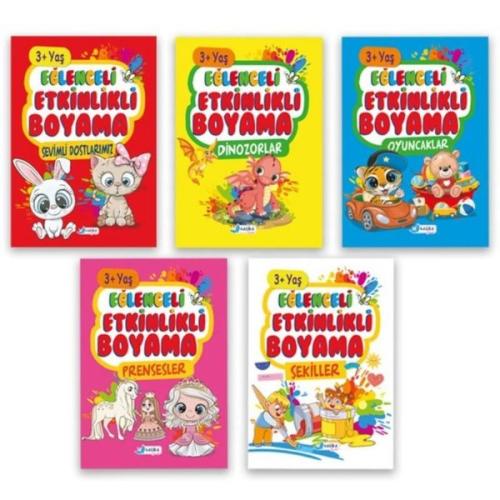 3 Yaş Eğitici Etkinlikli Kolay Boyama Seti 5 Kitap Takım