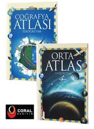 İlköğretim Atlas Seti Coğrafya Tarih Orta ve İlk Atlas 4 Kitap Set