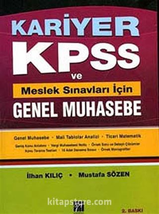 Kariyer KPSS ve Meslek Sınavları İçin Genel Muhasebe