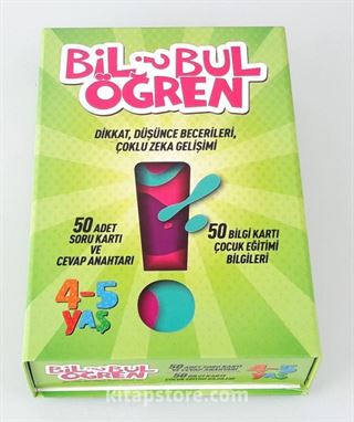 Bil Bul Öğren 4 5 Yaş Mavi Panda Yayınları