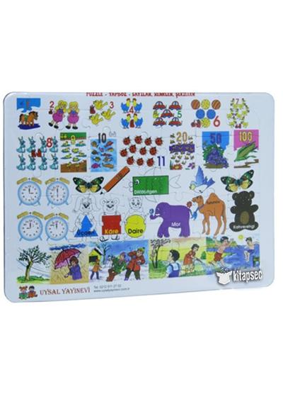 42 Parça Puzzle Sayılar Renkler Şekiller Uysal Yayınevi