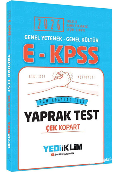 2024 KPSS Eğitim Bilimleri Ölçe ve Değerlendirme Çek Kopart Yaprak Test