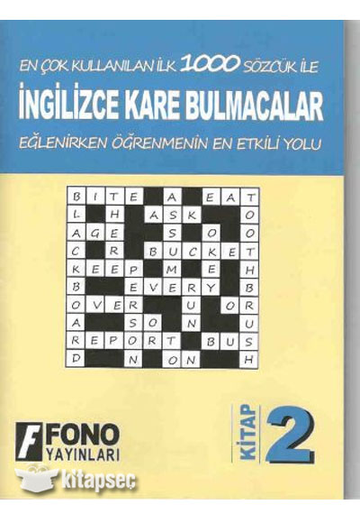 İngilizce Kare Bulmacalar 2 Kitap