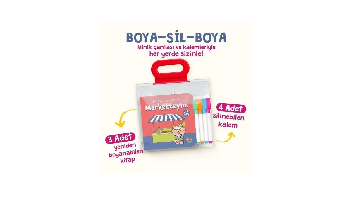 Boya Sil Boya 2 Marketteyim Evdeyim Parktayım 2 5 Yaş