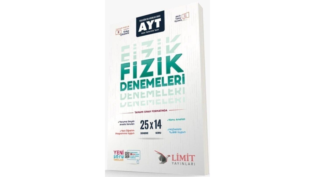 Limit Yayınları AYT Fizik 25 x 14 Denemeleri