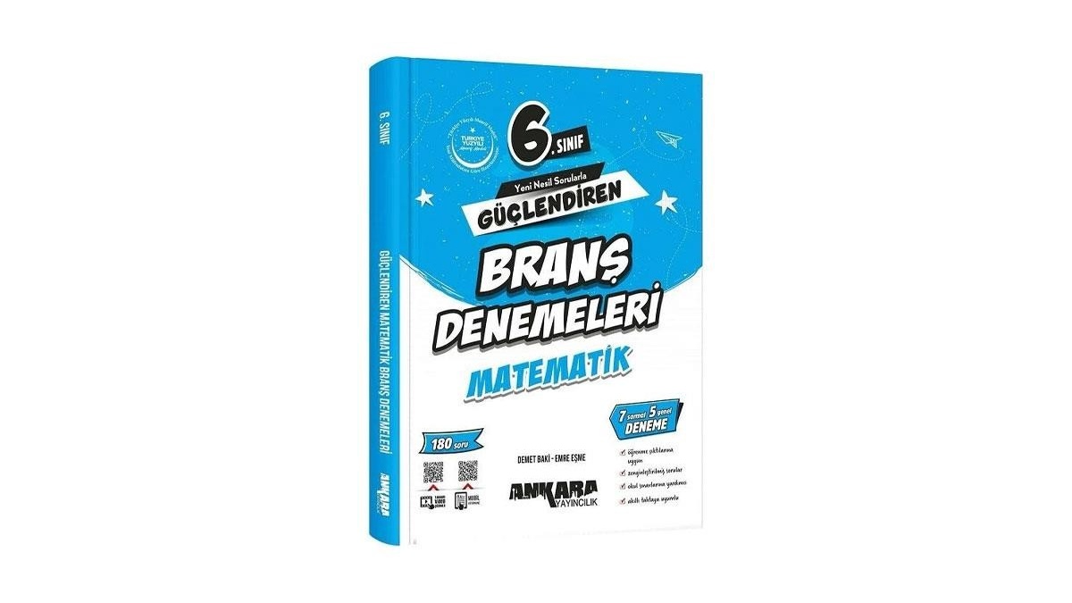 Ankara Yayıncılık 6 Sınıf Matematik Güçlendiren Branş Denemeleri