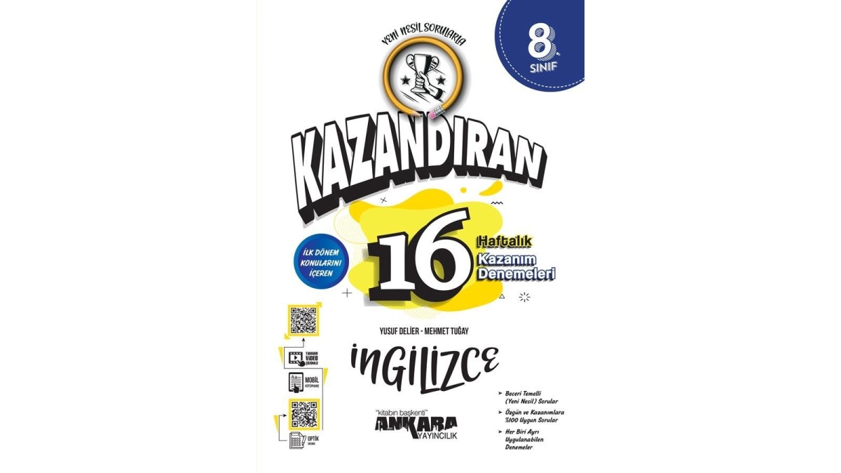 8 Sınıf Güçlendiren 32 Haftalık İngilizce Kazanım Denemeleri