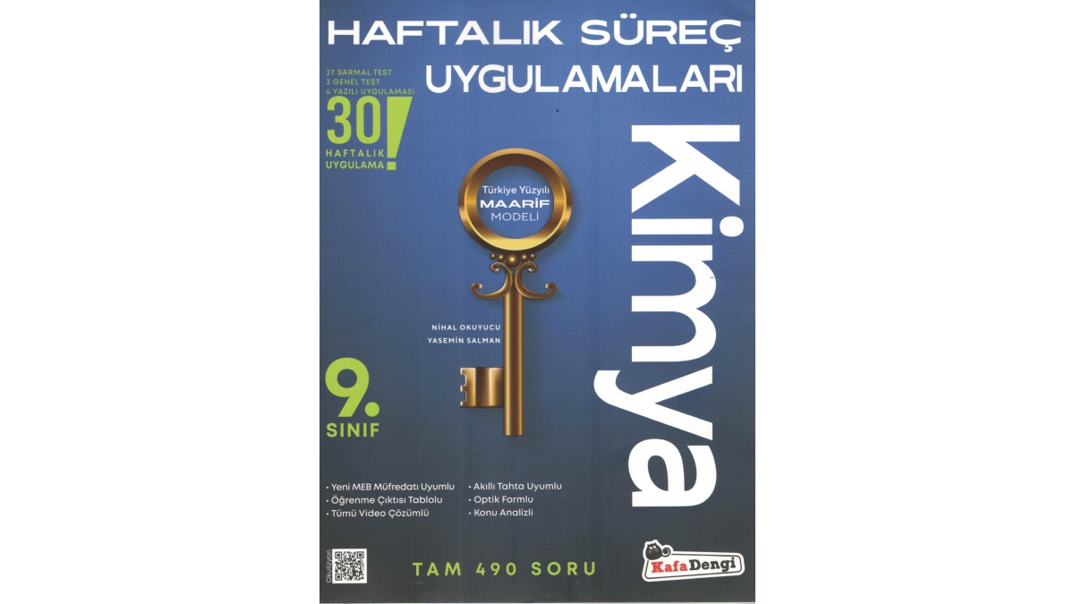 9 SINIF KİMYA HAFTALIK SARMAL DENEME GÜNCEL KAFA DENGİ