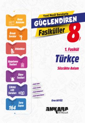 8 Sınıf LGS Türkçe 1 Fasikül Güçlendiren Serisi