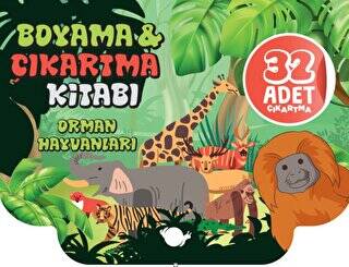 Orman Hayvanları Boyama ve Çıkartma Kitabı