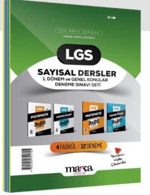 2025 LGS Sayısal Dersler 1 Dönem ve Genel Konular Deneme Sınavı Seti 4 Fasikül 12 Deneme