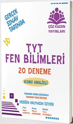 TYT Fen Bilimleri 20 Deneme Çöz Kazan Yayınları Komisyon 58 İndirim