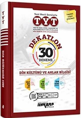 Ankara Yayıncılık TYT Dekatlon Din Kültürü ve Ahlak Bilgisi 30 Deneme