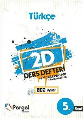 5 Sınıf Türkçe 2D Ders Defteri Ev Çalışmaları