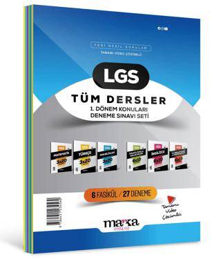 2025 LGS 1 Dönem ve Genel Konular Tüm Dersler Deneme Sınavı Seti 12 Fasikül 54 Deneme