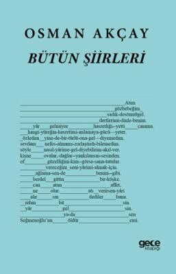 Osman Akçay Bütün Şiirleri
