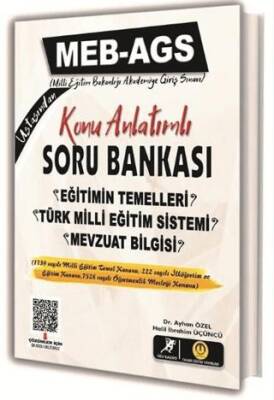 Tasarı Yayınları MEB AGS Eğitimin Temelleri ve Türk Milli Eğitim Sistemi ve Mevzuat Bilgisi Konu Anlatımlı Soru Bankası