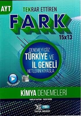 Yayın Denizi Yayınları AYT Kimya 15x13 Tekrar Ettiren Fark Denemeleri